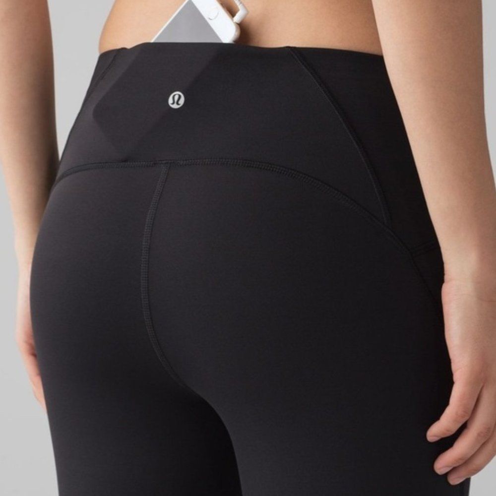 Lululemon Train Times Crop 17" Black Size 6 - Picture 2 of 7